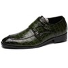 Santimon Mens Double Monk Strap Slip on Loafer Leather Formal Business Casual Dress Shoes Green - 3 of 4