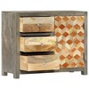 vidaXL Side Cabinet Gray 29.5"x11.8"x23.6" Solid Mango Wood - 2 of 4