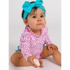 RuffleButts Baby Girls Mermaid Long Sleeve UPF50+ One Piece Rash Guard - 3 of 4
