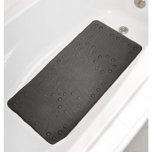 Home Mart Goods Dark Grey Non-Slip Foam Bathtub Shower Mat With Suction Cups - 1 of 4