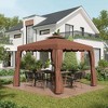 Resenkos Canopy Replacement Cover, Gazebo Canopy Top Replacement, 9.8'x9.8' Gazebo Replacement Canopy, Coffee Brown - 2 of 4