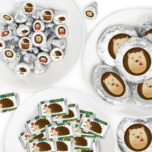 Big Dot of Happiness Forest Hedgehogs - Woodland Birthday Party or Baby Shower Candy Favor Sticker Kit - 304 Pc - 1 of 4