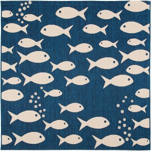 Courtyard CY6012 UV & Stain Resistant Non-Shedding Power Loomed Indoor/Outdoor Rugs - Safavieh - 1 of 4