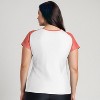 Calypsa Women's Plus Size Loose Fit Short Sleeve UPF 50+ Adele Swim Top - 2 of 4