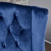 Upholstered Wingback Chair with Turned Birch Legs and Button-Tufted Design - 4 of 4
