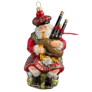 Miss Christmas 6.0 Inch Scottish Santa With Bagpipe Christmas Tree Ornament , Christmas Decor European Christmas Holiday (1PC) - 1 of 4