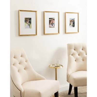 Gold 5x7 Polystyrene Wall Gallery Picture Frame Set
