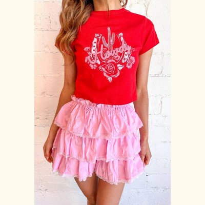 Women's Top Tier Ruffle Skorts - day + moon