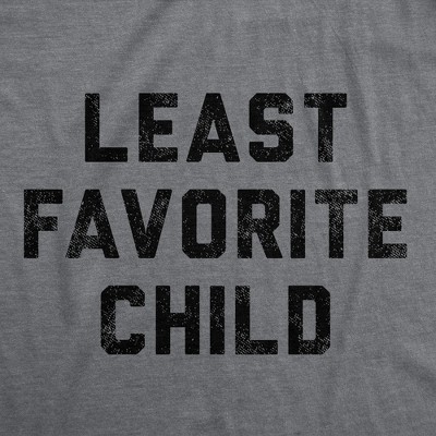 Мужские футболки Crazy Dog T-Shirts, Inc. Mens Funny T Shirts Least Favorite Child Sarcastic Family Graphic Tee for Men - Crazy Dog Men's T Shirt Gift For Christmas Dark Grey S — фото 2
