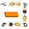 VisioGear 8-Pack Pressure Washer Adapter Set, Quick Disconnect Kit, M22 Quick Connector with 3/4" to Quick Release, Gold, 1.18"*1.18"*1.69" - 2 of 4