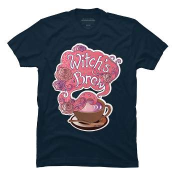 Men's Design By Humans Witch's Brew Cup of Coffee Pretty Halloween Concoction Shirt By TronicTees T-Shirt