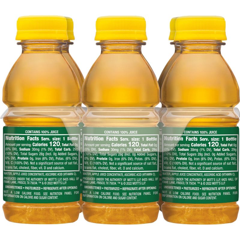 Mott's 100% Original Apple Juice - 6pk/8 fl oz Bottles, 5 of 13