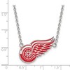 Black Bow Jewelry Sterling Silver Detroit Red Wings NHL Necklace 18 Inch - 2 of 4