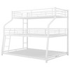 CAVINAS Full XL over Twin XL over Queen Bunk Bed Metal Triple Bed Frame with Guardrail for Bedroom - 3 of 4