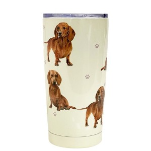 E & S Imports 7.0 Inch Dachshund Red Serengeti Tumbler Hot Of Cold Beverages Tumblers - 1 of 3