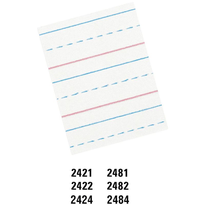 Pacon Multi-Program Handwriting Paper, 1/2 Inch Rule, 10-1/2 x 8 Inches, Pack of 500, 3 of 4