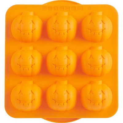 Trudeau Silicone Jack-O-Lantern Baking Pan Orange