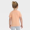 Toddler Girls' Short Sleeve Halloween Graphic T-Shirt - Cat & Jack™ Apricot Orange - 3 of 4