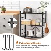 Hooure Collapsible Storage Rack - 3-Tier Design, Tool-Free Assembly, Mobile & Stationary Options - 3 of 4