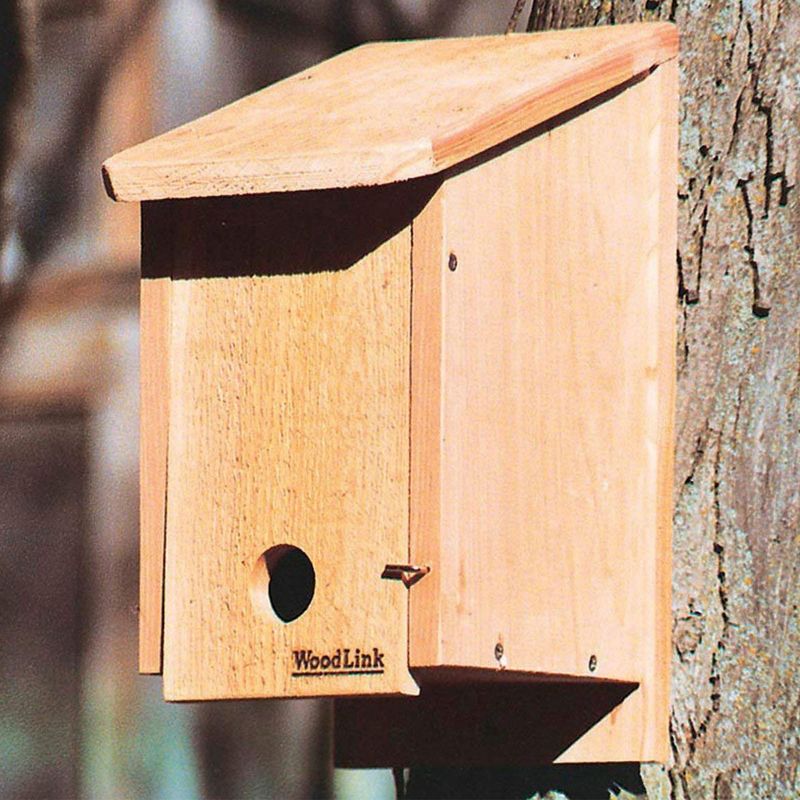 Woodlink Kiln-Dried Natural Cedar Wood Birdhouse Box for Winter Roosting and Shelter with Included Mounting Screws for Backyard Birds, Brown, 5 of 7