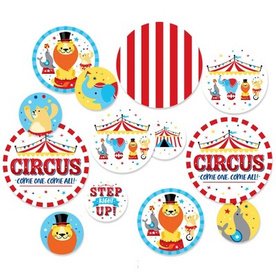 Big Dot of Happiness Carnival - Step Right Up Circus - Carnival Themed Giant Circle Confetti - Party Decorations - Large Confetti 27 Count