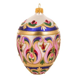 Miss Christmas 5.0 Inch Pink & Purple Fabrege Egg Christmas Tree Ornament , Christmas Decor (1PC) - 1 of 4