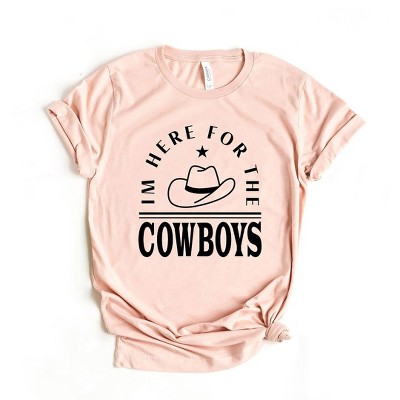 Simply Sage Market Women's I'm Here For The Cowboys Hat Short Sleeve Graphic Tee