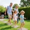 VEVOR Garden Stepping Stones, 4Pcs 15.5 x 15.5 in, Decorative Stepping Stones with Stakes, Weather-Resistant Plastic Pathway Pavers, Beige - 2 of 4