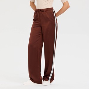 Women's High-Rise Wide Leg Satin Track Pull-On Pants - A New Day™ - 1 of 4