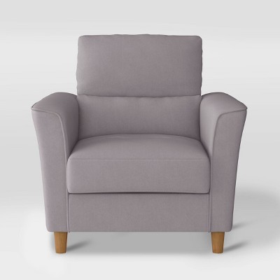 Georgia Upholstered Accent Armchair Light Gray - CorLiving