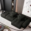 4PCS Modern Oversized Modular Sofa, DIY Layout Sofa with Ottoman and Armrest, Tufted Sofa with Chenille Fabric Pillows-Baofuwish - 3 of 4