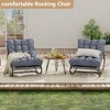 Outdoor Rocking Chairs, Comfortable Lounging Chair with Removable Cushions, Sturdy Metal Frame - 4 of 4