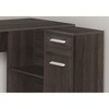 Vynxaria Contemporary Modern 46"L L-Shape Corner Computer Desk - Storage Drawers/Cubbies/Cabinet, Brown Laminate (Oak Wood-Look), Home Office/Laptop - 4 of 4
