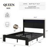 KWPZQEB Farmhouse King/Queen Size Bed Frame, Wood Platform Bed Frame with LED Light Storage Headboard & 2 USB Ports, No Box Spring Needed, Noise Free - 4 of 4