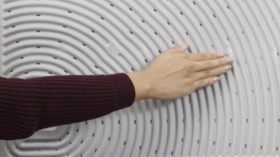 Gray Cushioned Bath Mat with Suction Cups for Kids