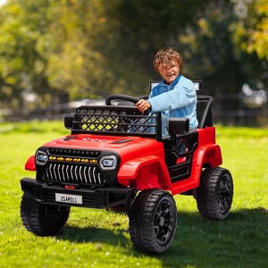 Jojoka 12V Kids Ride On Car with Remote Control, 4-Wheel Truck Toy with Spring Suspension, LED Lights, Music - 1 of 4