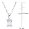EVERLY JEWELRY | Sterling Silver Pendant with Gemstone and Created Gemstone – Multiple Stone Options - 3 of 4