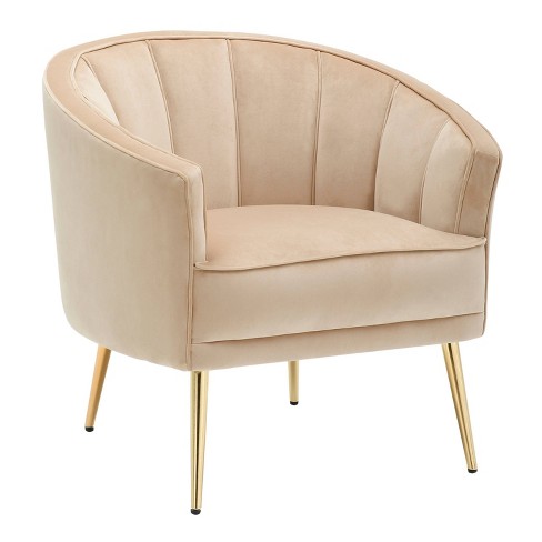 Beige and discount gold accent chair