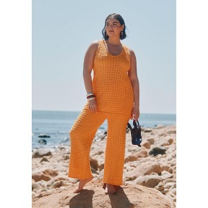 ELOQUII Crochet Knit Pant - 1 of 4