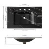 JONATHAN Y Ancillary 3-Hole Classic Contemporary Rectangular Ceramic Single Sink Basin Vanity Top - 3 of 4