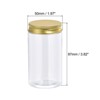 Unique Bargains Round Clear Plastic Storage Jars with Gold Tone Aluminum Screw Top Lid 12 Pcs - image 2 of 4