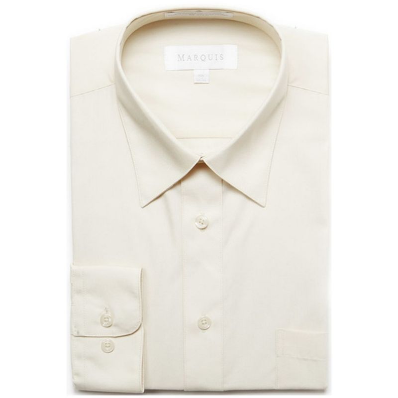 Classic Regular Fit Long Sleeve Point Collar Dress Shirt, 1 of 2