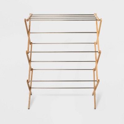 Rubber Wood and Stainless Steel Drying Rack - Room Essentials™