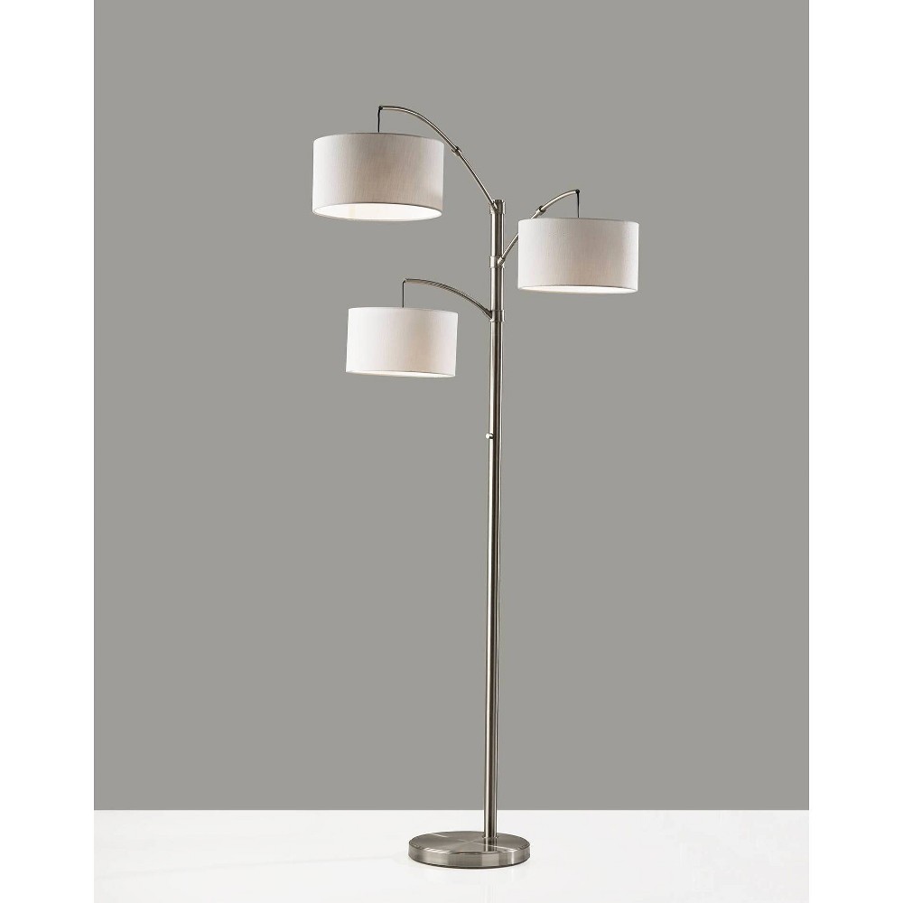 Photos - Floodlight / Street Light Adesso Cabo Arc Lamp Brushed Steel - : Urban Industrial Design, 82" Tall, 3 