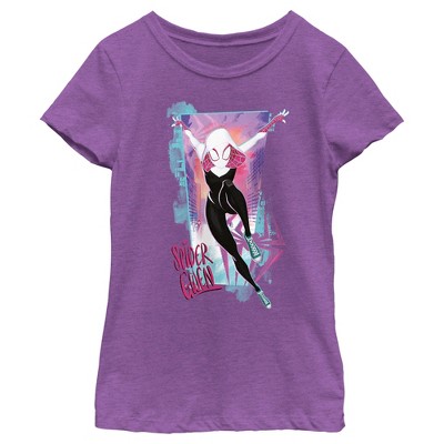 Girl's Spider-man: Across The Spider-verse Spider Gwen Poster T-shirt ...