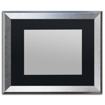 Trademark Fine Art 16"x20" Heavy Duty Silver Frame with Black Mat