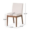 Set of 2 Fabric Upholstered Dining Chair with Solid Wood Legs,Contemporary Style Side Chair for Kitchen or Living Room-The Pop Home - 3 of 4