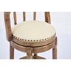 CAVINAS 1PC Swivel Bar Stools, 26" Seat Height Counter Stools with Curved Backrest, Wooden Dining Chairs with Padded Seat for Kitchen Island - 3 of 4