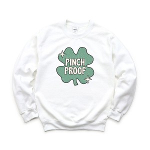 Simply Sage Market Women's Graphic Sweatshirt Pinch Proof Shamrock - 1 of 3