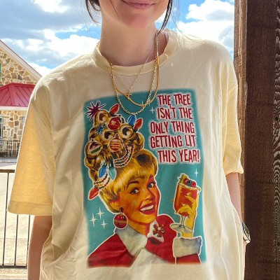 Women's ‚Äúgetting Lit‚Äù Crewneckt-shirt - Bling A Gogo